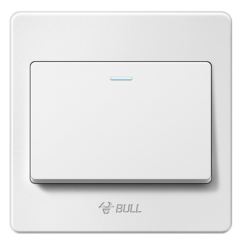 公牛(BULL) 开关插座G07系列 一开单控开关 86型面板G07K111Y 白色 暗装
