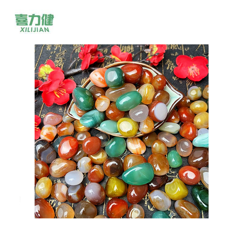 喜力健 七彩雨花石 2CM*3CM-绿色 包高清大图