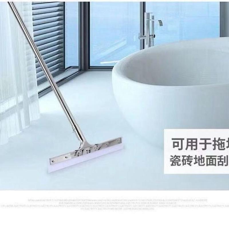 地面刮水器硅胶刮板拖把瓷砖木地板刮水器玻璃清洁刮推水扫水地刮 35cm橡胶地刮(普通杆)