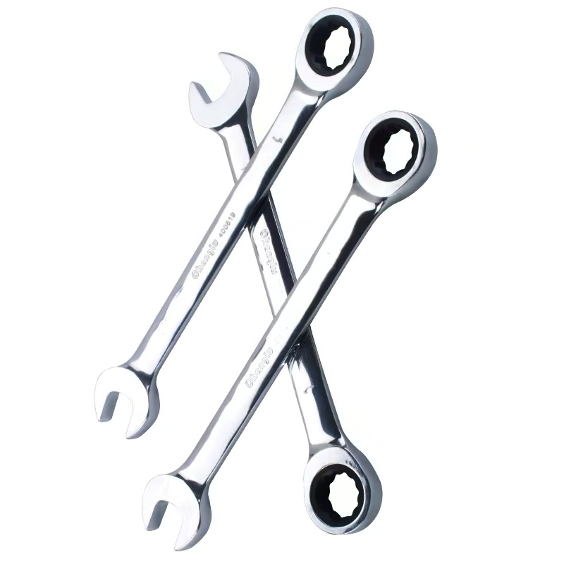 长鹿镜面两用棘轮扳手 12mm 把高清大图