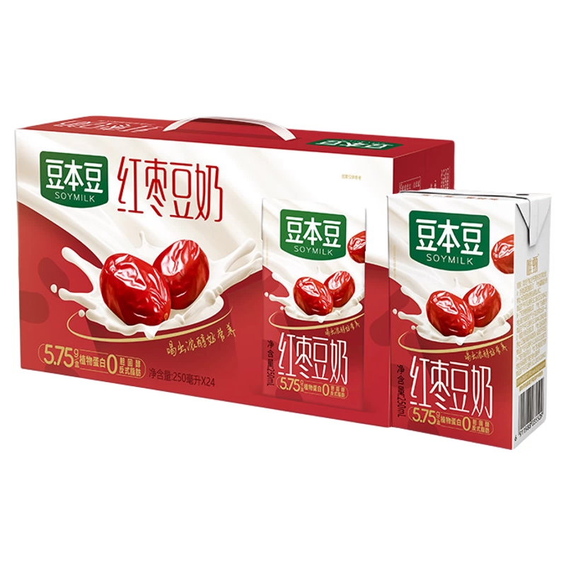 豆本豆唯甄豆奶250ml*24盒营养早餐奶饮料植物红枣代餐奶豆奶高清大图