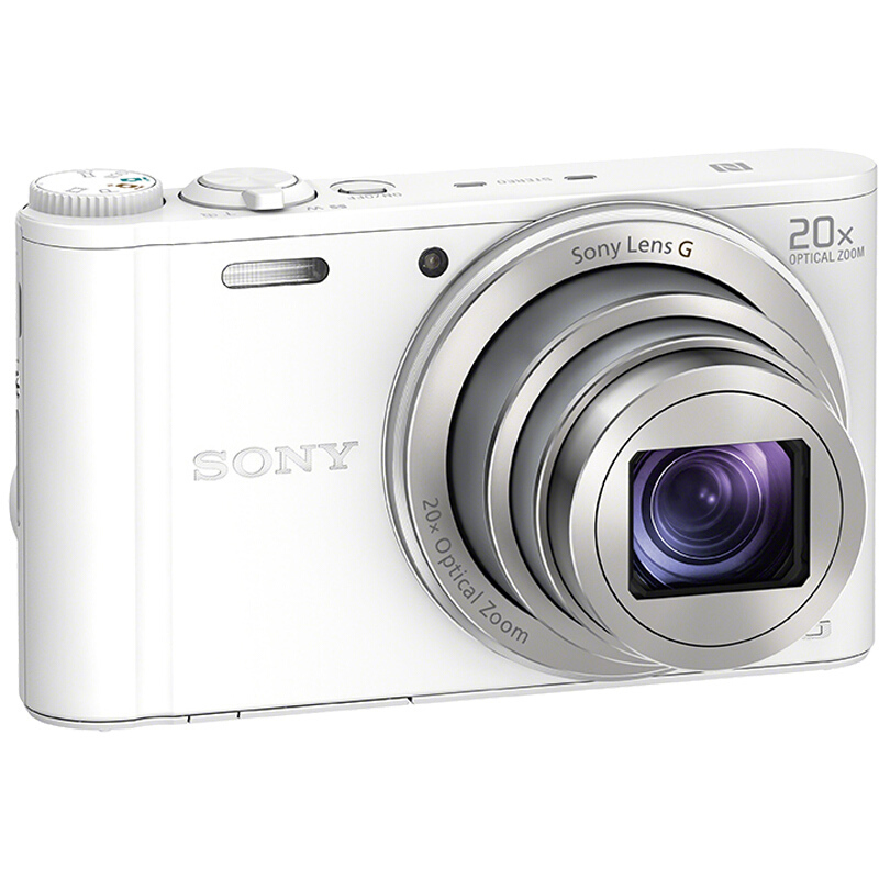 索尼SONYDSCWX350便携数码相机照相机卡片机白色约1820万有效像素20倍光学变焦WiFi遥控