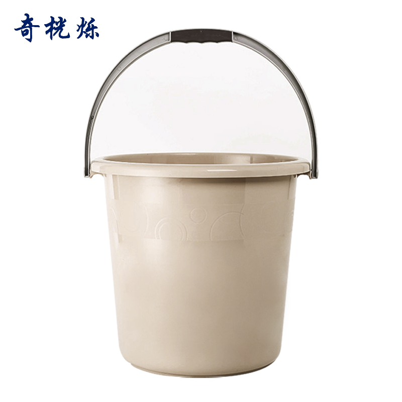 奇桄烁水桶+水瓢杏色中号组高清大图
