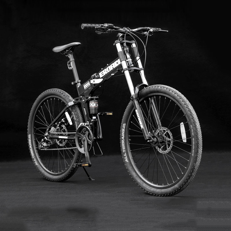 双减震自行车闪电客男越野软尾山地车铝合金折叠变速