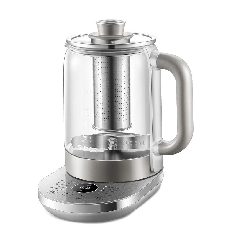 苏泊尔supor养生壶15l煮茶壶玻璃电水壶烧水壶炖煮多功能煮茶器花茶壶