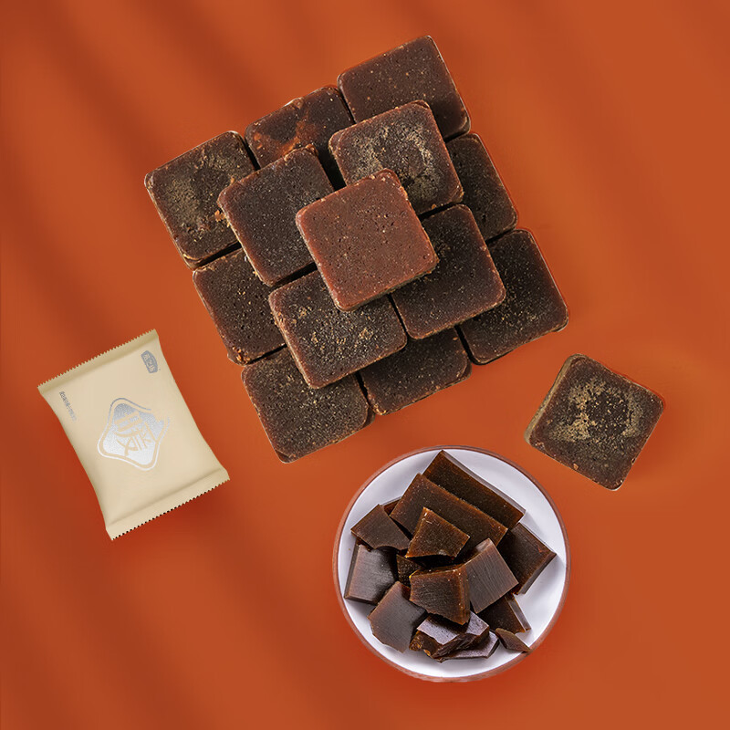 燕之坊红糖126g 古法红糖姜茶大姨妈独立小包装红糖块生理期生姜红糖水 经典黑糖126g/盒高清大图