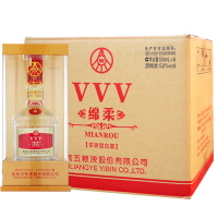 五粮液股份(WULIANGYE)绵柔52度浓香型国产高度白酒礼盒整箱装500ml*6瓶