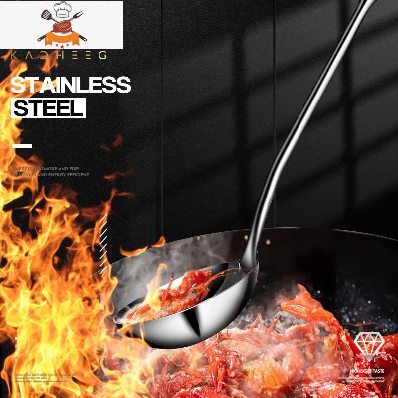 敬平锅铲炒菜铲子家用厨具勺子炒勺304不锈钢锅勺套装汤勺厨房图片