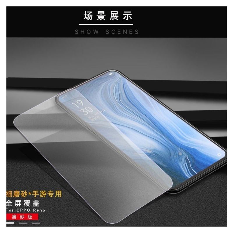 opporeno磨砂钢化膜全屏抗蓝光renoz玻璃膜oppo十倍变焦版手机膜