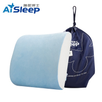 睡眠博士(AiSleep) 慢回弹记忆棉护腰记忆靠垫 记忆枕 蓝色 32*31*10CM 春季夏季秋季冬季