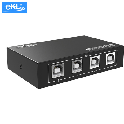 eKL USB键盘鼠标同步器电脑切换器 游戏1控4多开dnf同步控制器 4口同步器配线