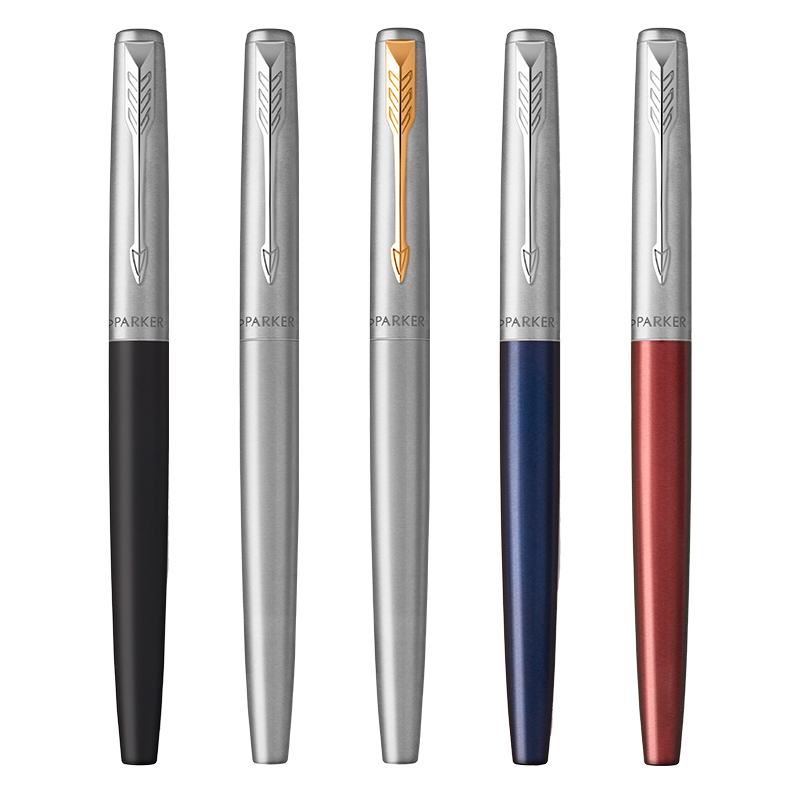 派克PARKER 钢笔 Jotter乔特系列钢杆墨水笔 学生商务办公文具用品金属不锈钢F-M笔尖书写0.5-0.7mm