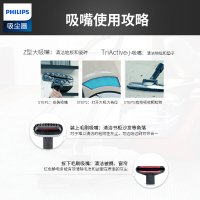 飞利浦(Philips)吸尘器进口家用吸尘器FC9911/81除螨仪 无尘袋吸尘器大功率1800W 强力除尘地毯式;干式