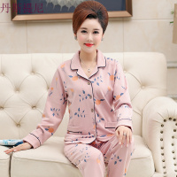 睡衣女长袖纯棉春秋中年妈妈婆婆秋季中老年人套装秋冬家居服宽松
