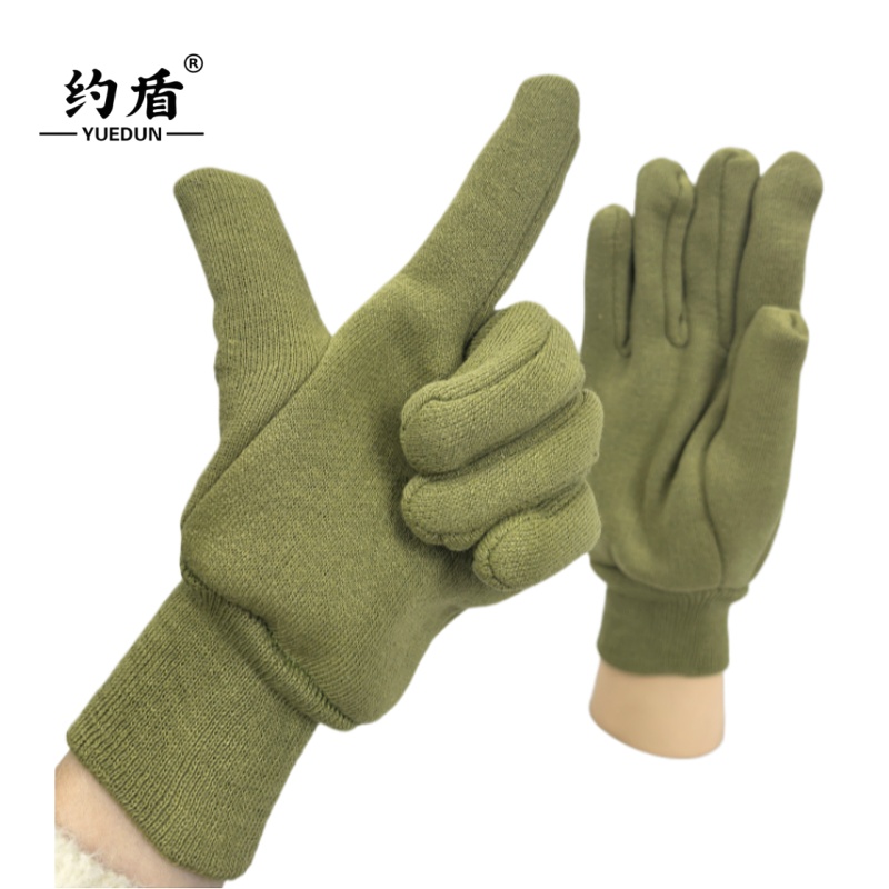 约盾 80g防寒绒布劳保手套 FYI008/双高清大图