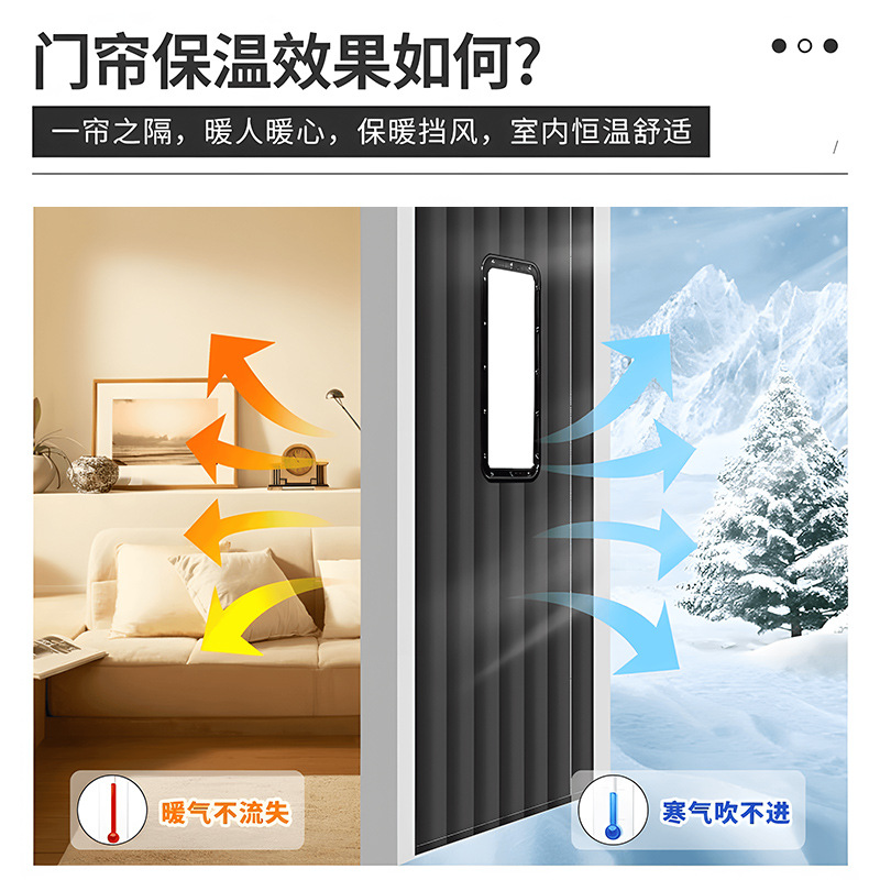 常喜悦冬季防寒棉布帘 大门防风防寒保温门帘 CXY-ML080698高清大图