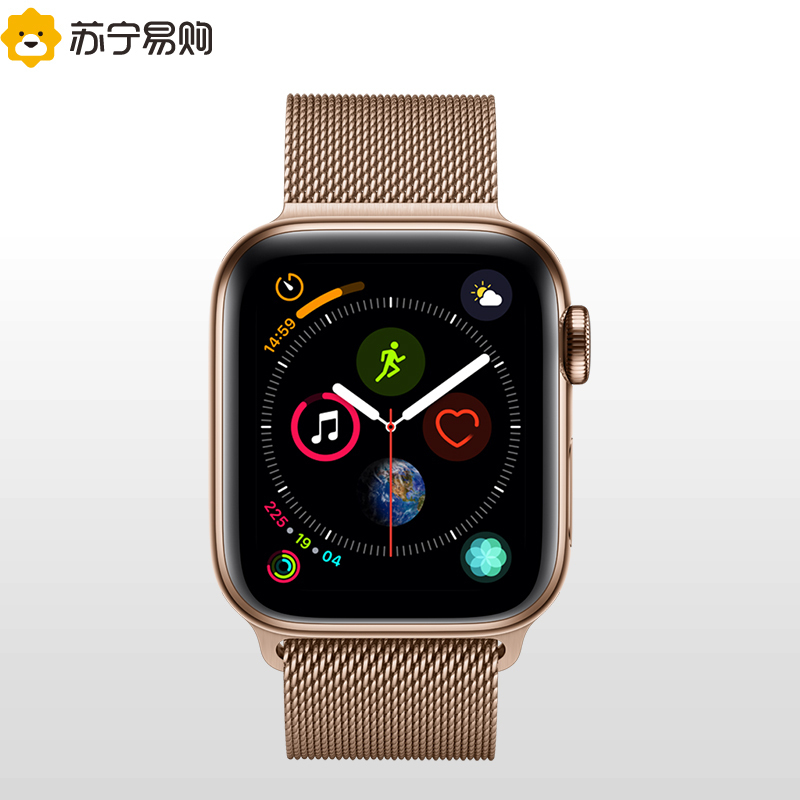Apple Watch Series4 智能手表 GPS+蜂窝网络款 44毫米 金色不锈钢表壳搭配金色米兰尼斯表带