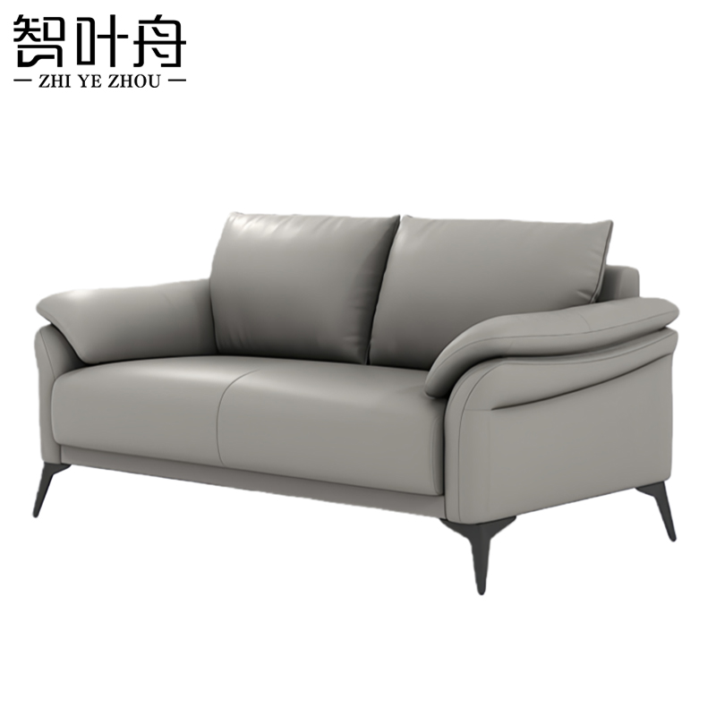 智叶舟会议沙发双人位150*88*85cm张高清大图