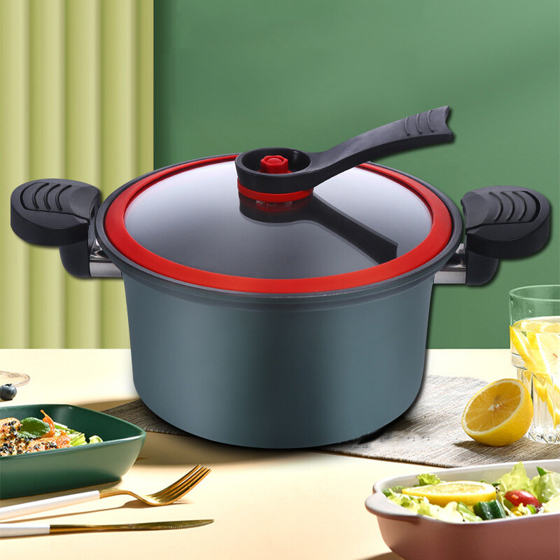 艾逸瑶选 巴尔加斯复古绿微压锅24CM CJ-21010高清大图