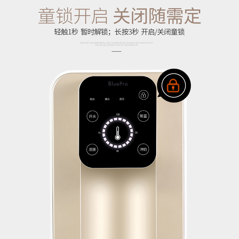 BluePro博乐宝即热式净水器家用厨房自来水直饮加热一体机三秒速热四档调温轻巧方便B05-R75 RO反渗透深层过滤