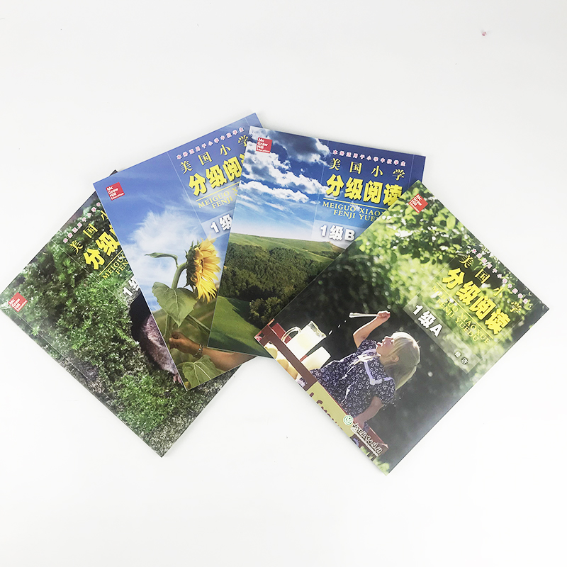 [正版]美国小学分级阅读1级ABCD全套4册 阅读广角level中文版四五六七年级初中小学生英语分级课外读物英语阅读理高清大图