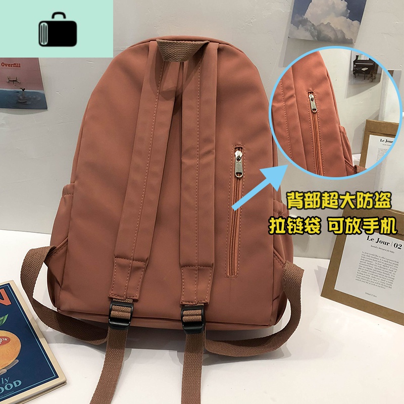 网红双肩包女韩版高中2020新款书包女ins风中学生 初中生背包百搭NEW LAKE高清大图