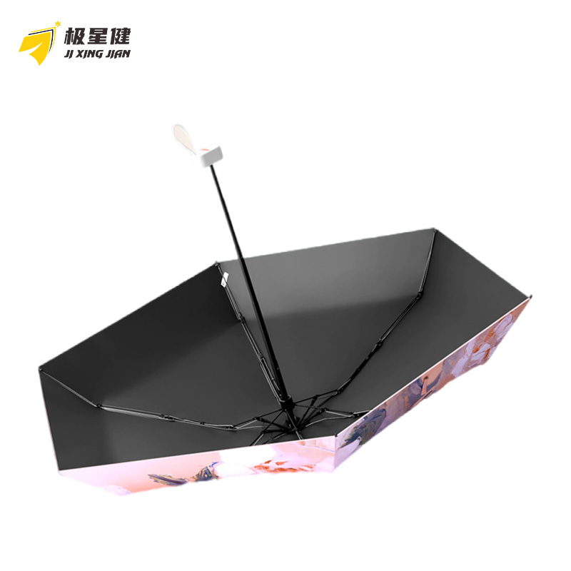 极星健 太阳伞 扁六折 把高清大图