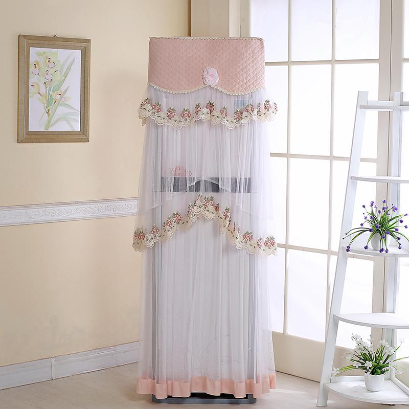 家柏饰(CORATED)客厅柜机式空调罩立式空调套防尘罩长方形开机不取 蓝色 高180*55*35高清大图