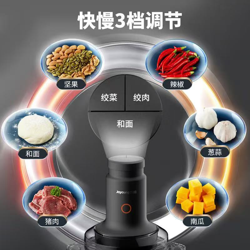 九阳(Joyoung) 绞肉机家用电动多功能绞馅机 碎肉机 和面机料理机搅拌婴儿辅食机切菜绞馅 S22-LA991高清大图