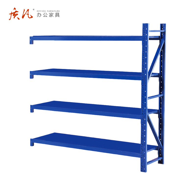 质凡货架仓库货架置物架展示架蓝色重型长120宽60副架承重350kg高清大图