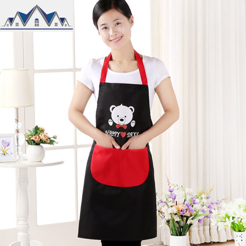 油污家用可爱防油做饭厨房全包围裙卡通小熊反穿防水加长衣服女士 三维工匠高清大图