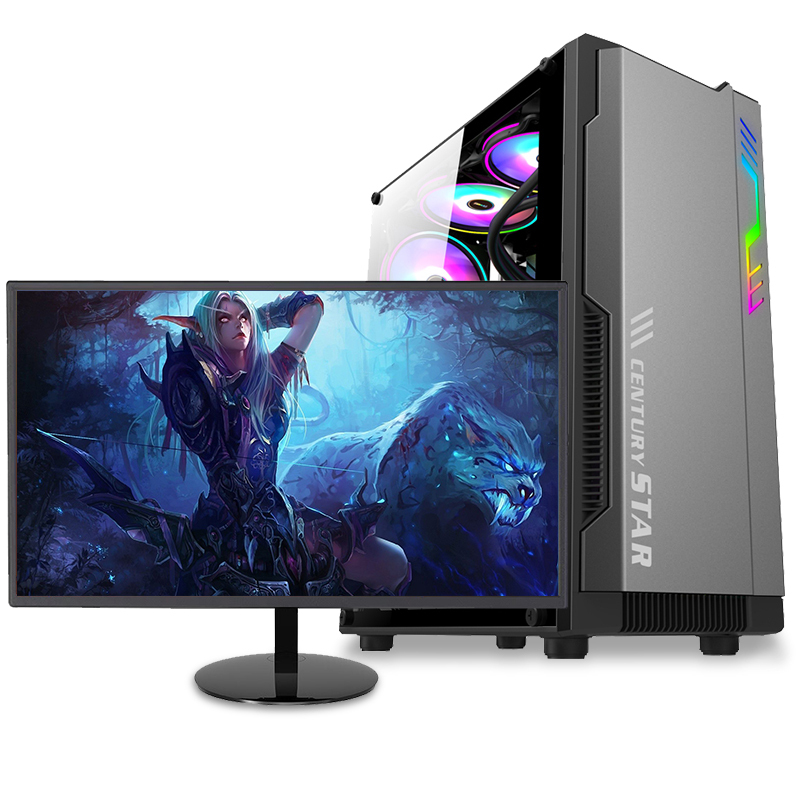 世纪之星 i9级八核E5 2660/AMD Radein 游戏独显/16G内存/256G固态+500G机械盘 家用办公游戏电脑 台式机 DIY组装机电脑 台式电脑电脑主机+19英寸