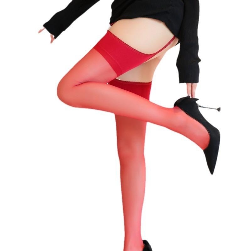 长夜漫漫情趣内衣蕾丝吊带袜丝袜纯欲性感黑丝过膝长筒袜代发4021高清大图