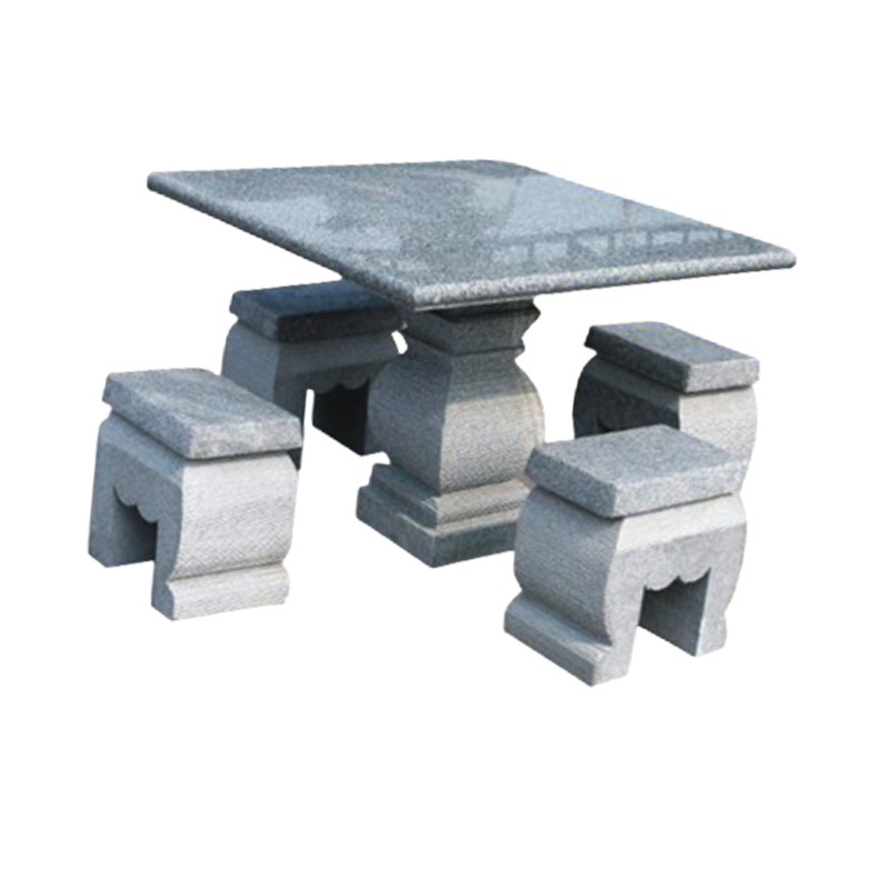 圣承启 岗岩桌椅 100方桌+4凳 套高清大图