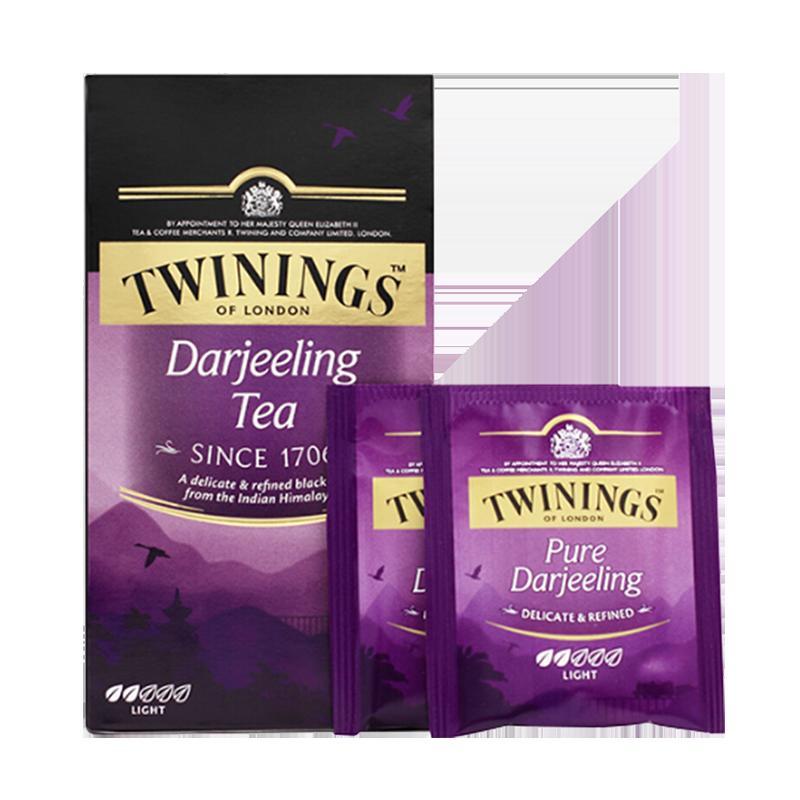 英国川宁(TWININGS) 波兰进口茶叶 欧式大吉岭红茶 袋泡茶包 25包*2g
