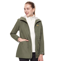 狼爪(Jack Wolfskin)女装外套18秋冬连帽防风服户外运动夹克软壳冲锋衣5318521