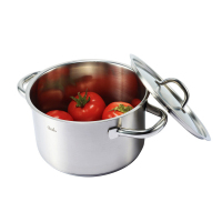 德国菲仕乐/Fissler 家庭系列24cm双耳汤锅不锈钢锅奶锅煮锅炖锅 304不锈钢防滴漏边缘电炉电磁炉电陶炉燃气炉用