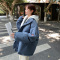休闲假两件棉衣女2024秋冬短款拼接宽松小众潮百搭连帽棉服外套