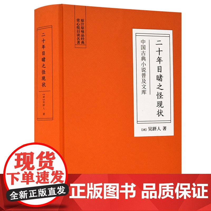 中国古典小说普及文库:二十年目睹之怪现状 岳麓书社店
