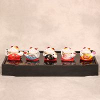 招财猫汽车摆件创意车载装饰品保平安车内车上店装饰迷你套装