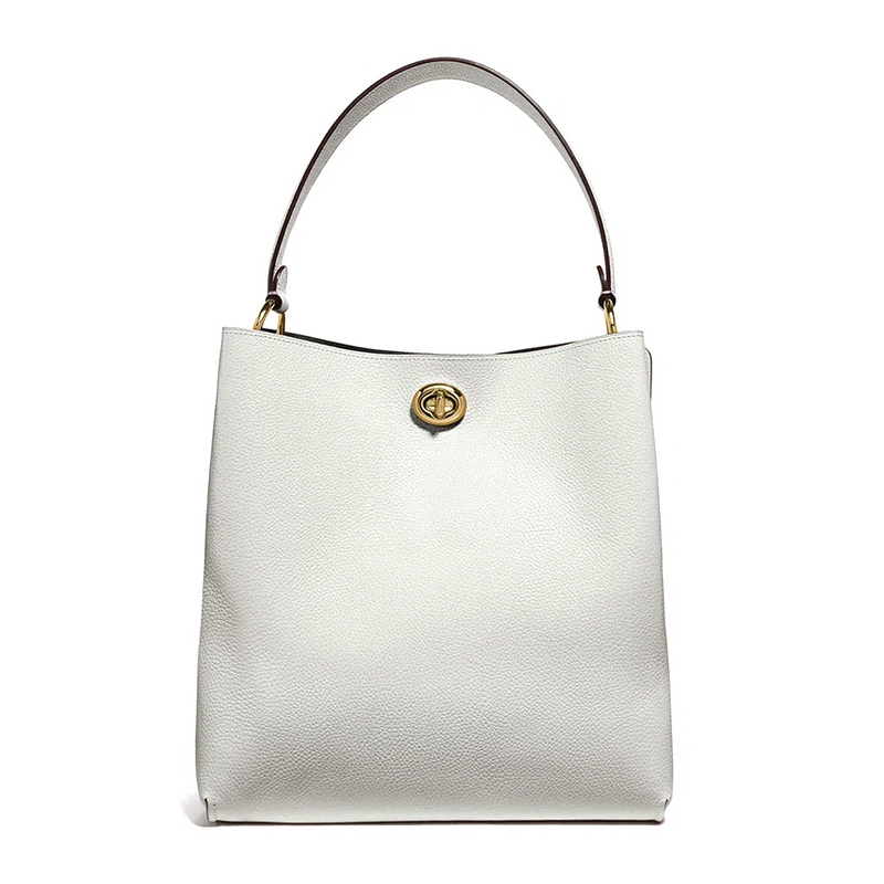 coach蔻驰专柜女士白色单肩包水桶包55200gdha