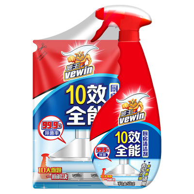 威王 十效全能厨房清洁剂500克+直立袋补充装420克