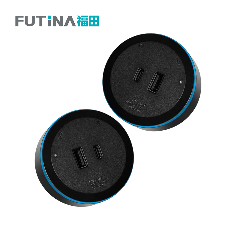 福田 轨道插座 明装滑动轨道插座移动电力滑轨开关导轨插座 A+C 单位:个高清大图