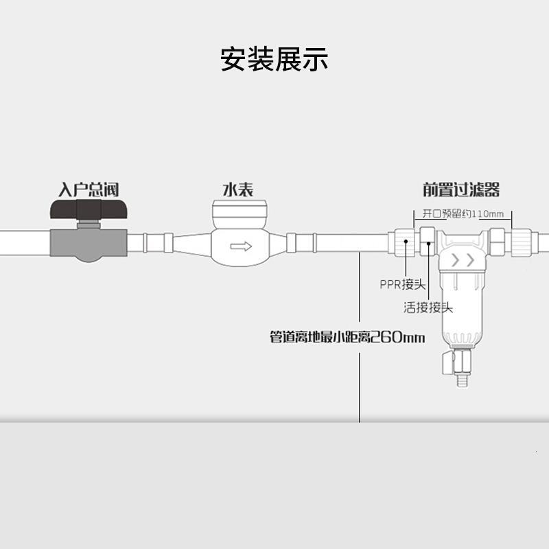 德国万向型前置过滤器净水器家用自来水管道水龙头反冲洗大流量壹德壹