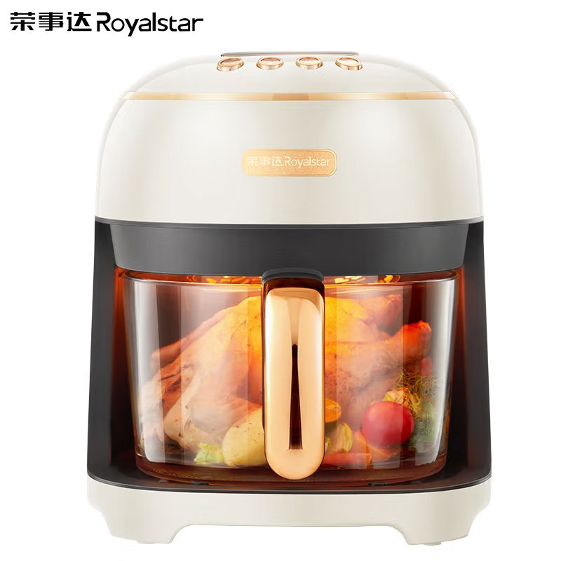 荣事达(Royalstar) RS-AF12P可视空气炸锅家用智能大容量新款无油光波炉烤箱一体薯条机RS-AF12Q 白