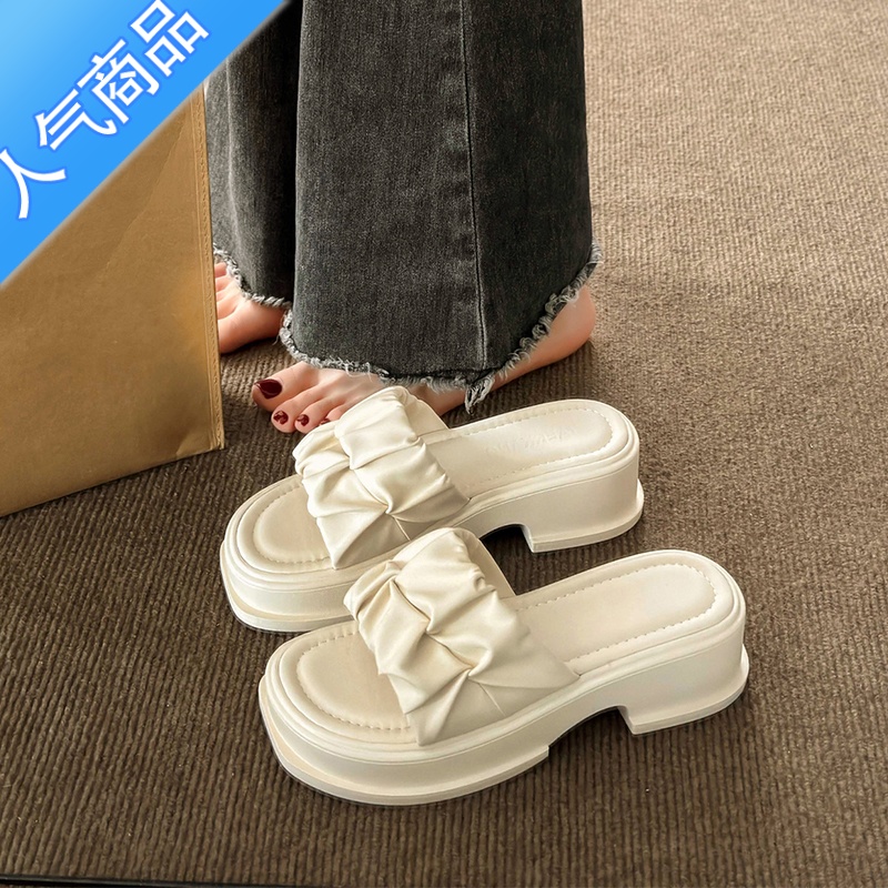 SUNTEK高级感凉拖鞋女夏外穿2023年新款厚底休闲沙滩凉鞋时感E拖2高清大图