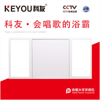 科友-KY-16集成吊顶浴霸卫生间嵌入式300*600多功能智能风暖浴霸换气取暖含照明五合一浴霸