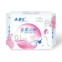 ABC亲柔立围夜用丝薄棉柔卫生巾280mm*8片