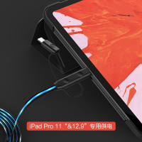 ESCASE 数据线三合一苹果充电器线一拖三适用苹果 type-c 安卓华为多功能流光抖音同款C28蓝