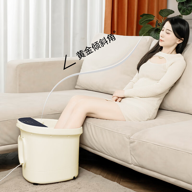 泰昌Taicn泡脚盆智能杀菌高深桶足浴桶足疗洗脚盆电动按摩恒温加热泡小腿过膝按摩脚足底神器TC-908FL高清大图